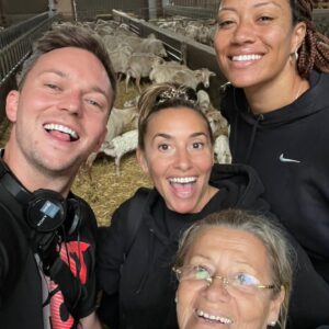 Melanie Blatt Instagram - Spending the day cuddling lambs was the absolute best !!! Ep 2 last night , hope you’re enjoying it 😘 #raceacrosstheworld @bbcone @bbciplayer