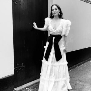 Melanie Zanetti Instagram - @aacta Day 2! Had a swell time catching up with friends both old and new. ✨✨✨

Dressed by @gailsorronda 🖤 I have been obsessed with her dreamy/romantic/goth/doll/ethereal creations for years so it was an absolute DREAM to wear her for the AACTAs 🤍✨

Jewelry @monies_official 🤍✨

Hair and make up by the wonderful @katieangusmakeupartist 🤍✨