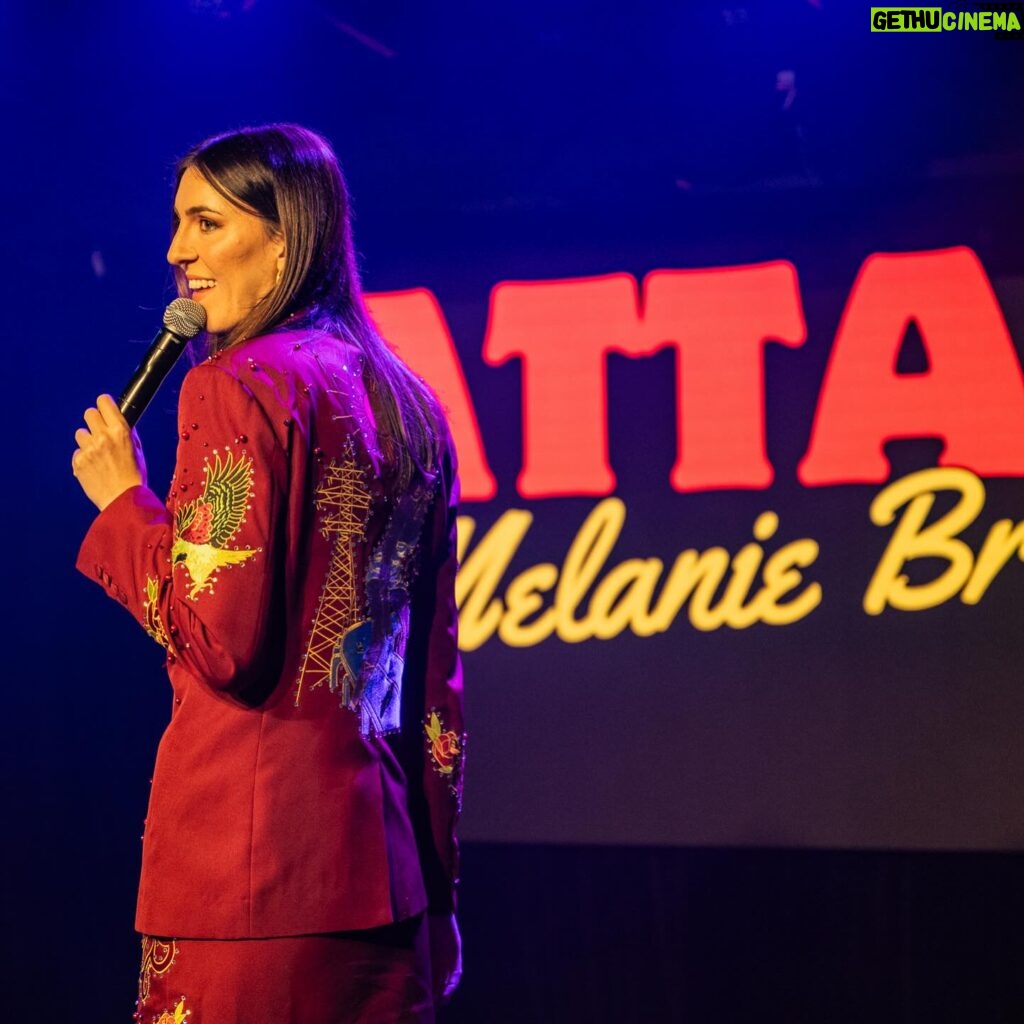 Melanie Bracewell Instagram - Okay a moment for the SUIT! I got this custom made for the show by @reignerclothing and I’m obsessed!! The details!! The sparkle! The fit! Thanks to @nickmickpics for capturing the beauty in these pics. It’s your last chance to see the suit/show this week.