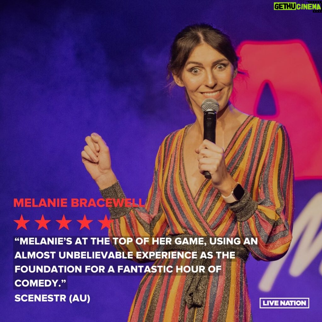 Melanie Bracewell Instagram - I GOT A 5 STAR REVIEW. Tonight is full, tomorrow is full, Sunday has only a few seats left. Tuesday is full. You get the idea. Only just over a week left!