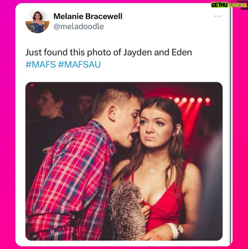 Melanie Bracewell Instagram - I finally watched an episode of #MAFS live, I’m back with the hot takes.