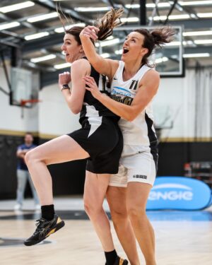 Melanie Bracewell Instagram - So much fun playing this lil celeb all stars game of bball to mark the start of the NBL season. Archie Thompson straight blocked a 5 year old child, it was wild. I mean @breakersnz RIDE OR DIE but thank you @melbunited for putting it on, excited to go to your opening match tomorrow night!