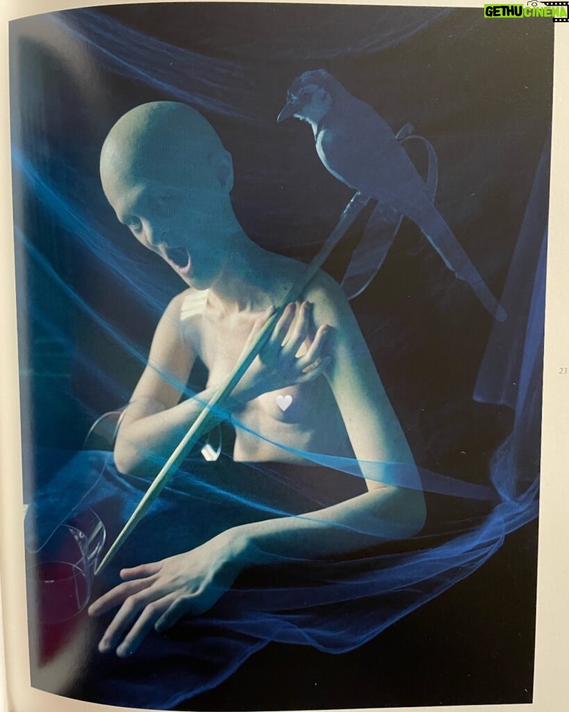 Melanie Gaydos Instagram - Secret photo I’ve never shared before. You can find in Tim Walker’s “The Garden of Earthly Delights” book. 🕊️♾️ #timwalker #hieronymusbosch