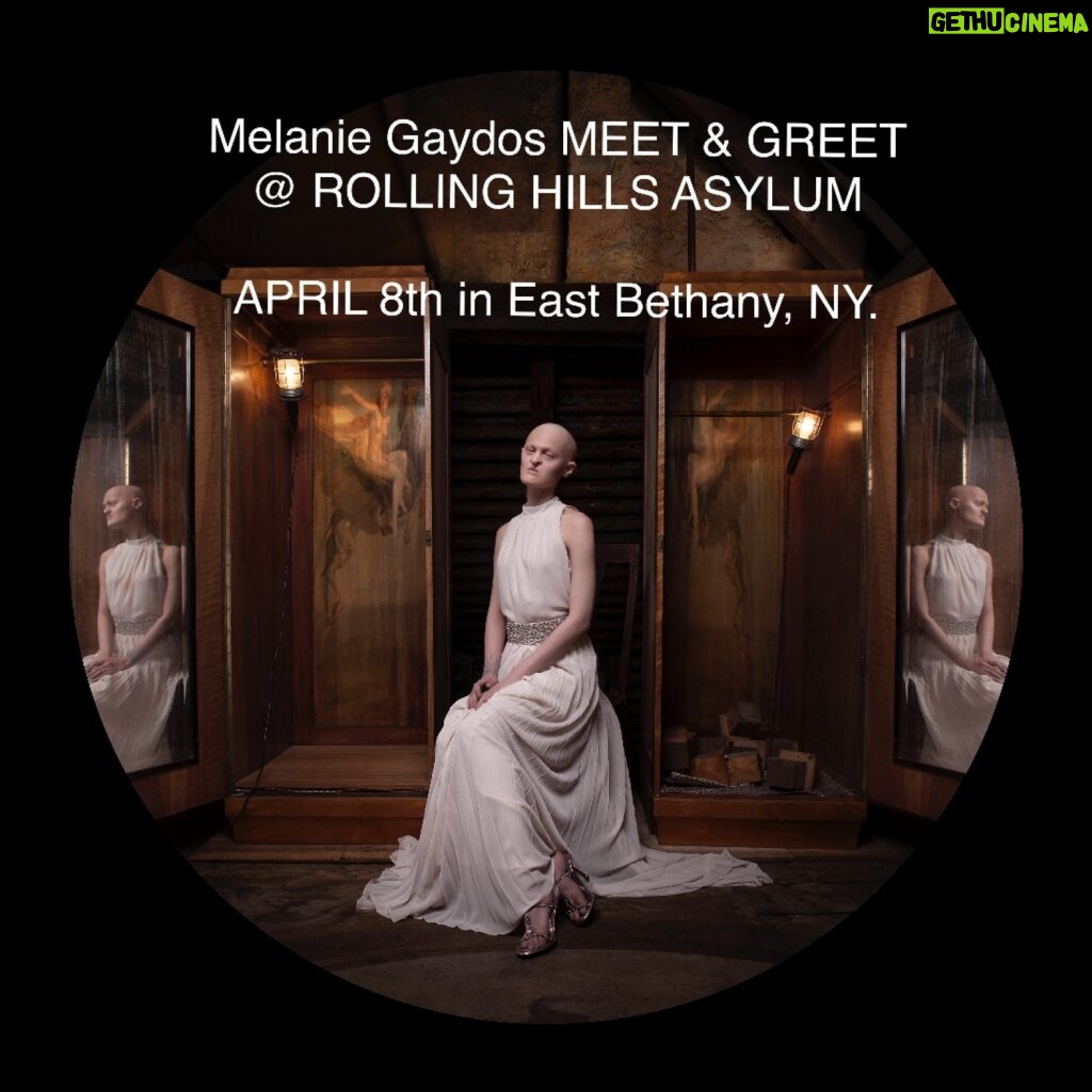 Melanie Gaydos Instagram - Over the moon to announce I will be doing a MEET & GREET at the @rollinghillsasylum Total Solar Eclipse viewing event on April 8th. I will be selling modeling prints, and @karen.jerzyk.photo is also offering portrait sessions that day on the asylum grounds!!! Please feel free to comment with any questions. 🥳 #rollinghillsasylum #solareclipse2024