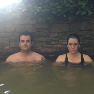 Melanie Lynskey Instagram - Happy birthday to my sweet brother Josh 💖 I wish we lived closer so we could play mafia every weekend. There’s nobody more fun to watch as a mafioso. You are the funniest and the kindest and we all love you so much. I’m sorry you spent most of your last visit with us being attacked by the bird, but like you said it was annoying at the time but very funny now, like lots of things in life. I hope we can keep recreating our grumpy hot tub photo well into our 90s. I’m so proud of you. Happy birthday ❤️ Mel and 🌒