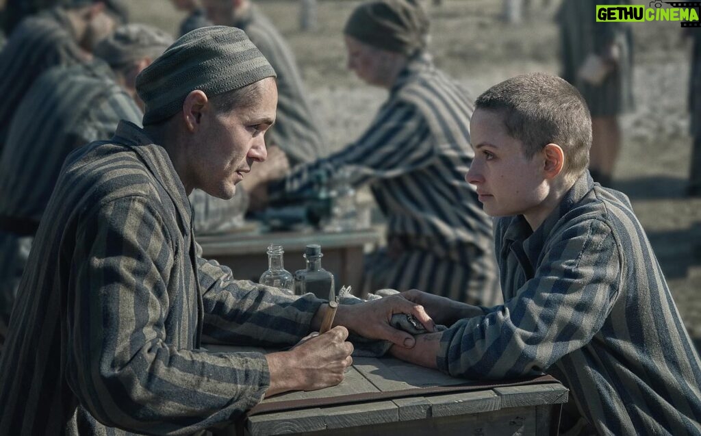 Melanie Lynskey Instagram - First look at Harvey Keitel, Melanie Lynskey, Jonah Hauer-King, Anna Próchniak, and Jonas Nay in #TheTattooistofAuschwitz. Available on Sky in the UK & Peacock in the US, 2nd May.