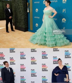 Melanie Lynskey Instagram - So late to post this but it was wonderful to get to present at the Spirit Awards last weekend WITH THE INCREDIBLE PAUL MESCAL. And I was a first time nominee!! Wearing a beautiful @safiyaa_official gown, @martinkatzjewels jewels, @effyjewelry ring and @tylerellisofficial bag  Thank you to everyone for these gorgeous pieces. Look at that ring!! Eternal gratitude to @periellenb for always going into the vault for me 💙
The divine @quintab won our category and all was right with the world 

Styling: @misha_rudolph_stylist
Hair: @tedgibson 
Makeup: @stephensollitto 
Nails:  @nailsbyshige 

Special thanks to:
@teniquebernardconsulting
@periellenb 
@aimeecarpenter17 
@sevnrodriguez