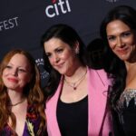 Melanie Lynskey Instagram - Deleted the other post because it actually looked unhinged! But here is a makeup post, here I am with two of the best humans in the universe #laurenambrose @simonekessell so stunning both of them!! I’m sure this is blurry also