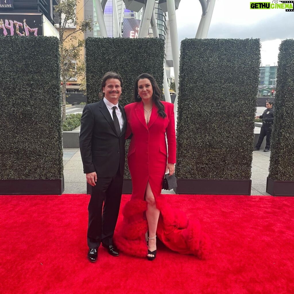 Melanie Lynskey Instagram - What an honour to attend the Creative Arts Emmys yesterday as a nominee ❤️ and a presenter, with my cute date. And my goodness- the hugest honour was wearing this perfectly fitted custom @csiriano gown- I cannot believe the beautiful design that Christian created for me, and it was crafted so perfectly. Thank you to everyone at @csiriano and especially thanks to Christian, I know how busy you are and this means the world to me. Thank you. Thank you to my amazing friends @stephensollitto @marcusrfrancis @nailsbyshige and @misha_rudolph_stylist for being so cool when I forgot my keys and making a very stressful hour locked outside my house actually really fun. They put this look together in record time once we finally got inside and I am just so lucky to know you all and get to work with the most talented and kindest people in the business. I felt so beautiful. Thank you. As always Misha chose the most gorgeous @martinkatzjewels with help from our angel @periellenb. So elegant!! I love this @tylerellisofficial bag (thank you @aimeecarpenter17) and as always @jimmychoo shoes because life is too short to be uncomfortable all night long and no shoes are comfier than Jimmy Choo. Seeing my @thelastofus friends from so many departments, many of them holding Emmy statues (!!!), was so fun. I got to see and hug the world’s most wonderful actor and human, @murray.bartlett. And seeing @pascalispunk and @lamarjohnson and @keivonnwoodard all sitting together, I was kind of taken aback at how much amazing talent is on the show. How lucky was I to be part of it. And the brilliant @stormreid and @nickofferman won for their heartbreaking, groundbreaking, deeply truthful work and gave the best speeches. Plus a @thesamrichardson win!!! What a night. If you’ve gotten to the end of this caption give yourself a nice reward. That’s a lot of reading!! Thank you!!