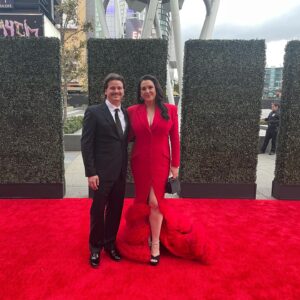 Melanie Lynskey Instagram - What an honour to attend the Creative Arts Emmys yesterday as a nominee ❤️ and a presenter, with my cute date. And my goodness- the hugest honour was wearing this perfectly fitted custom @csiriano gown- I cannot believe the beautiful design that Christian created for me, and it was crafted so perfectly. Thank you to everyone at @csiriano and especially thanks to Christian, I know how busy you are and this means the world to me. Thank you. 
Thank you to my amazing friends @stephensollitto @marcusrfrancis @nailsbyshige and @misha_rudolph_stylist for being so cool when I forgot my keys and making a very stressful hour locked outside my house actually really fun. They put this look together in record time once we finally got inside and I am just so lucky to know you all and get to work with the most talented and kindest people in the business. I felt so beautiful. Thank you. 
As always Misha chose the most gorgeous @martinkatzjewels with help from our angel @periellenb. So elegant!! 
I love this @tylerellisofficial bag (thank you @aimeecarpenter17) and as always @jimmychoo shoes because life is too short to be uncomfortable all night long and no shoes are comfier than Jimmy Choo. 
Seeing my @thelastofus friends from so many departments, many of them holding Emmy statues (!!!), was so fun. I got to see and hug the world’s most wonderful actor and human, @murray.bartlett. And seeing @pascalispunk and @lamarjohnson and @keivonnwoodard all sitting together, I was kind of taken aback at how much amazing talent is on the show. How lucky was I to be part of it. And the brilliant @stormreid and @nickofferman won for their heartbreaking, groundbreaking, deeply truthful work and gave the best speeches. Plus a @thesamrichardson win!!! What a night. If you’ve gotten to the end of this caption give yourself a nice reward. That’s a lot of reading!! Thank you!!