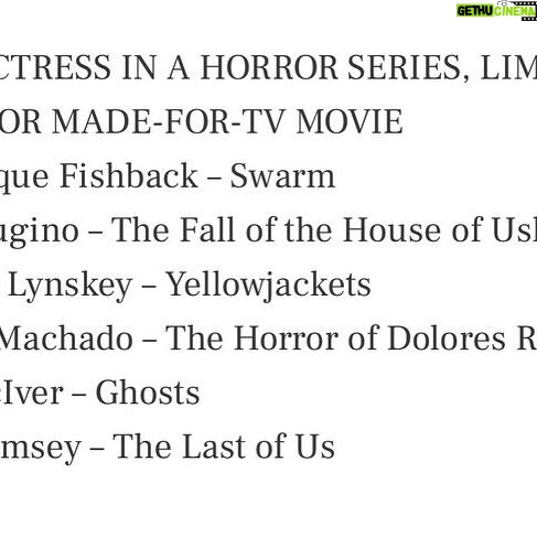 Melanie Lynskey Instagram - Thank you so much @ccsuperawards!! What an amazing group of actors to be nominated alongside, in both categories. I am honoured! This Best Villain nomination is especially exciting as I haven’t gotten to be very villainy very often. I love it