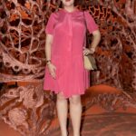 Melanie Lynskey Instagram - Very late to post, but here’s a belated and gigantic thank you to @ullajohnson for having me at your beautiful show last week at NY fashion week! What a gorgeous collection- colourful and romantic and sexy, handmade, detailed, glorious fabrics. I loved it. I finally got to meet the incredible @beaniefeldstein who I love love love in every way but I don’t have a picture. Hair by my beautiful friend @helenreavey Makeup by the wonderful @julietteperreux Nails by the angel @pattieyankee I have never looked so glamorous on an airplane (we flew out that afternoon) Styled by my lovely swam for life @misha_rudolph_stylist Green ring- @octaviaelizabeth Diamond ring and diamond bracelets @effyjewelry Vintage gold bracelet @bondeyejewelry