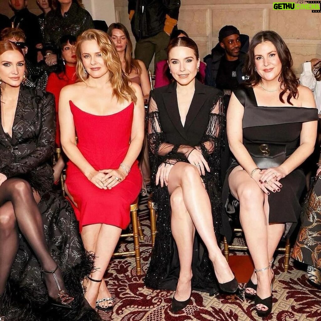 Melanie Lynskey Instagram - Oh my gosh- thank you so much @csiriano for inviting me to sit in the front row of your beautiful show. It was so gorgeous and inspiring and the dinner and after party were too much fun. Christian makes everyone feel loved and welcomed. As always I didn’t take enough photos but I’ll remember this night forever. So fun to get to spend time with the most incredible group of fun, fierce and talented women. Thank you to @misha_rudolph_stylist for styling and posing with me on the beautiful stairs of the plaza Thank you to @helenreavey for the sexy hair, @genevieveherr for beautiful makeup and @pattieyankee for perfect manicure. And to all for the chats and lovely time hanging out with me and memaw who was visiting (@yasbeckamy) This @joshlevkoffjewelry was incredible Feeling very lucky 💖💖💖