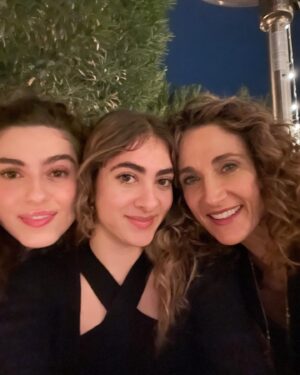 Melina Kanakaredes Instagram - Celebrating my wonderful girls on #nationaldaughtersday thank you @zoe.c and @karinaeleni for filling our hearts with love, joy and amazing music!!♥️💕💋#proud #proudmom #grateful