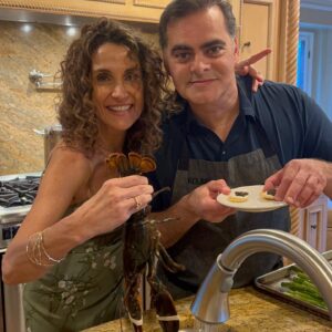 Melina Kanakaredes Instagram - It’s been a “couple”of AMAZING years with my favorite Greek boy!! Happy Anniversary Αγάπη μου Παντελή!! I love you with all my heart!♥️ @karinaeleni thanks for the soundtrack 💋🥰
