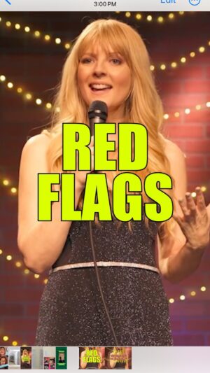 Melinda Hill Instagram - Have you glossed over red flags and if so why? And more importantly: what would you do differently now 🤔 🚩 
#redflags #match #relationshipgoals #standup #comedy #comedian