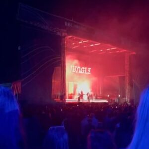 Melinda Shankar Instagram - @jungle4eva ✨ Was sweet to see our song played live! @johnny_larue wish I could keep up with those moves.. 😅💋