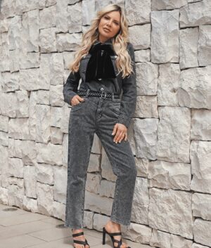 Melissa Tkautz Instagram - All denim and a pussy bow! Who even am I? 💋