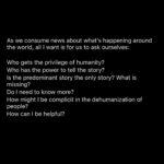 Melissa O'Neil Instagram - Thank you to @denasimmons for letting me share her post here. Please swipe for her points of inquiry that I think are especially important and useful at this time.