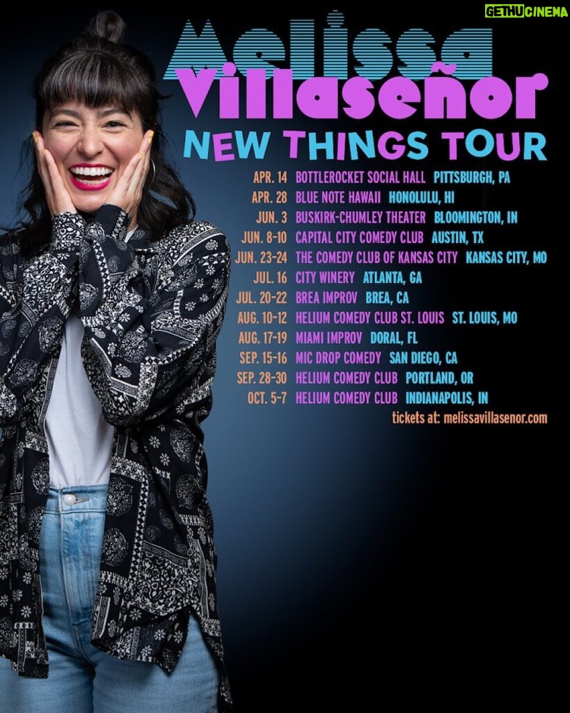Melissa Villaseñor Instagram - Upcoming shows! I joke it up about my life after the dream.