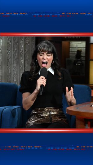 Melissa Villaseñor Instagram - @melissavcomedy wrote a new song inspired by her solo trips in nature - and it’s hilarious. 🎤 

#Colbert #MelissaVillaseñor #SoloTrip