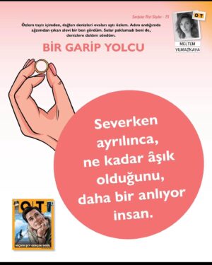 Meltem Yılmazkaya Instagram - Her hikayenin bir sarkisi vardi kendi tarihimizde…🎙️

 ‘’Gönlüme har , gözüme bahar vermezem
  Aklım konar göçer, halden sual sormazam
  Dilim lal,  işittim mi artık adını
  Duyduklarım çok olsa da , dem vurmazam’’
 
@dergiot Mart Sayisi 🌱

#edebiyat #hikaye #otdergi #meltemyilmazkaya #şarkılarbizisöyler