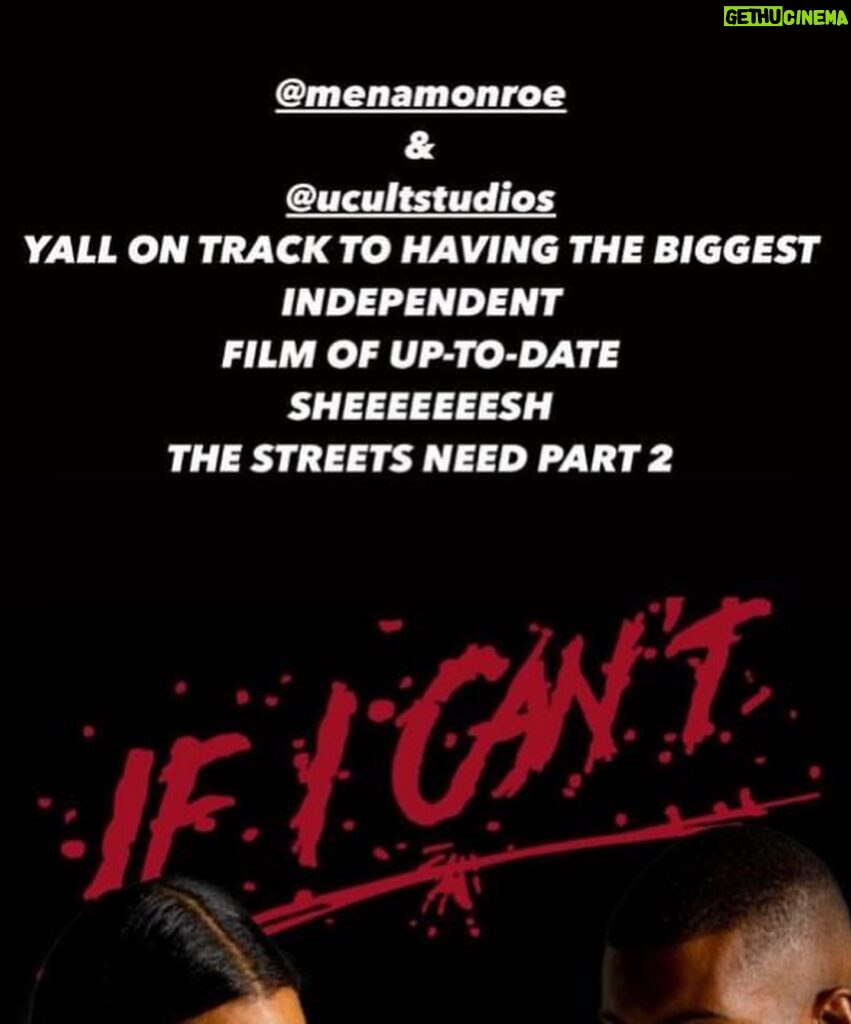 Mena Monroe Instagram - Man between the memes & all the repost I am truly overwhelmed w/ the way y’all blew up my latest movie “If I Can’t” ! If you haven’t seen go stream NOW on #tubi or #amazon & if you have seen it, stream it again for a real nigga 🙏🏾 I love y’all in UPPERCASE LETTERS😘🫶🏾 da #HoodHalleBerry aka #MissTubi . . . . . . . . . . . . . #. . . . . * * * * * * * * * #lfl #l4l #explore #fyp #ificant #menamonroe