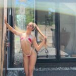 Mercedes Valentine Instagram - One of my fav parts about summer, outside showers 🚿 what’s yours? 🩵