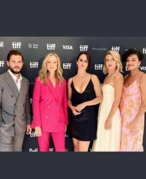 Meredith Hagner Instagram - feel so lucky to be a part of this truly beautiful movie. BABY RUBY premieres at @tiff_net . @besswohl is a genius, and @noemiemerlant will absolutely crack your heart open! Thanks for this sweet glam @kirstenklontz @nadiaaltinbas 💗💗styled by my girl @ecduzit @staud.clothing