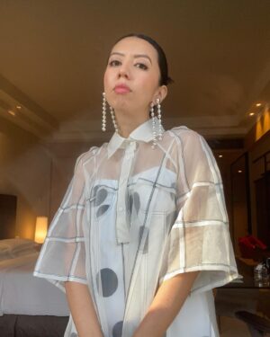Merenla Imsong Instagram - Dressed in this gorgeous number from @lovebirds.studio while being surrounded by the best people for #PrimeVideoPresents. Kisses to my fairygodmothers @longchenhl @longkumer.x @polome_b 
Dress & earrings - @lovebirds.studio 
Styled by - @longchenhl 
MUA - @themakeupwaley 
Hair - @hairstyler_artist
Emotional support human - @tillotamashome