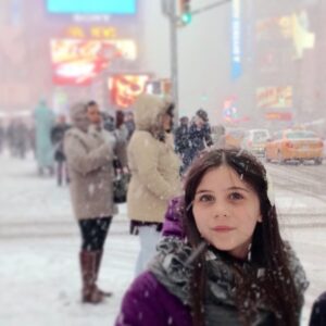 Mia Sinclair Jenness Instagram - Snowy #TimesSquare #Latergram #Broadway #MiaSinclairJenness #Hashtag #SnowInMarchIsJustRude