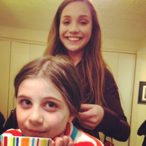 Mia Sinclair Jenness Instagram - You do my hair better than my mom @madisonziegler1313 😝😂 #Fishtail #SorryMom