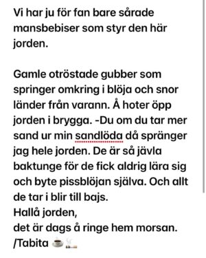 Mia Skäringer Instagram - Möraräfläktion 🍼🛡️ å google translate (svårt med så mkt dialekt) 
Och för guds skull missa inte nytt avsnitt @skaringerochnessvold med bla ny krispig tolkning av den gamla godingen Scatman! Allt för dig ❤️🫴🏻💋