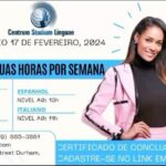 Micaela Reis Instagram - Hi Everybody:) As inscrições para o curso de inglês que vou estar a ministrar na @centrum_studium_linguae estão abertas:) Link nos stories ✨ CADASTRE-SE PELO LINK https://shorturl.at/ghCO2 ———————- CURSOS INTENSIVOS DE LÍNGUAS (100% ON-LINE) Em parceria com a Vista Higher Learning, USA INSCRIÇÕES ABERTAS – VAGAS LIMITADAS Jovens/Adultos INÍCIO 17 DE FEVEREIRO, 2024 CONCLUSÃO 20 ABRIL, 2024 UMA VEZ / DUAS HORAS POR SEMANA INGLÊS NÍVEL A0: 17h - Quinta INGLÊS NÍVEL A1: 9h - Sábado INGLÊS NÍVEL B2: 11h - Sábado FRANCÊS NÍVEL A0: 17h - Sábado ESPANHOL NÍVEL A0: 13h - Sábado ITALIANO NÍVEL A0: 11h - Sábado CERTIFICADO DE CONCLUSÃO DE CURSO CADASTRE-SE PELO LINK https://shorturl.at/ghCO2 WhatsApp 1 (919) 885-3881 Info@cslinguae.com 555 S Mangum Street Durham, NC 27701 USA CSLinguae.com