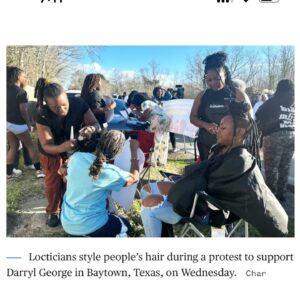 Michaela Angela Davis Instagram - In Black History Month we presumably ask the nation to reflect on the incredible improbable journey of survival, resistance   resilience of African Americans in the US. While young Darryl George’s case in Texas is deeply disappointing it is not surprising- the history of policies, treaties   laws passed in this country to provide basic citizen rights   protections for Black people have always been compromised   unenforced. What did the judge or state gain in this ruling? What did Darryl lose, endure, how has it effected him? That’s what our @uofsc & SCAC survey on young, Black men, hair   mental health seeks to explore #TheCROWNAct #darrylgeorge ✊🏽#SumterCROWNActCoalition #SCAC