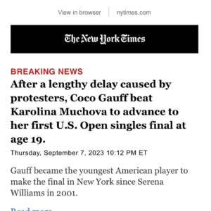 Michaela Angela Davis Instagram - @cocogauff youngest American to make the finals in New York since @serenawilliams #CocoGauff #USOpen 🎾👊🏽