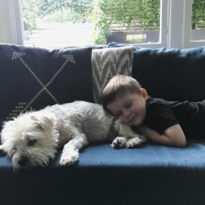 Michaela McManus Instagram - Fifteen years of you sleeping in the crook of my knees every night. I will forever miss you, Sully. Rest easy, little love. The sweetest dog that ever lived. 🤍