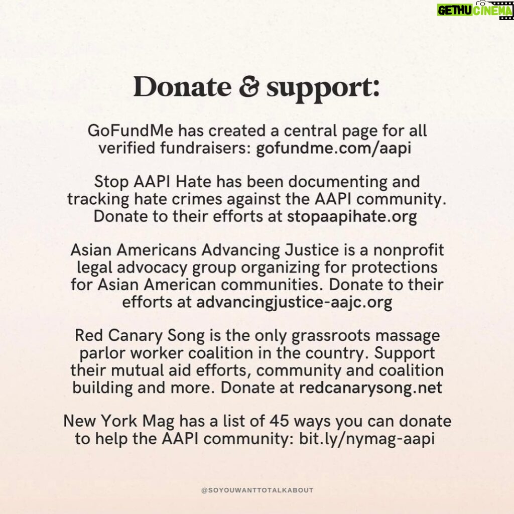 Michaela Conlin Instagram - Some pieces worth reading and ways to help. #stopasianhate #stopaapihate Enough is enough ❤️❤️