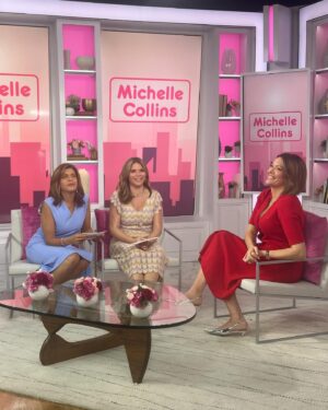 Michelle Collins Instagram - Big day tomorrow: I have the privilege of being interviewed by @hodakotb & @jennabhager on @hodaandjenna about my stand-up tour which is kicking off next week in EIGHT cities! Tune in to @NBC in the morning as I can tell you it is off the rails in the way I can only be with my two favorites. See you in the morning 🌝
Makeup & hair by the best @carolinemakeuptime