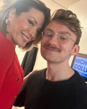 Michelle Collins Instagram - Big day tomorrow: I have the privilege of being interviewed by @hodakotb & @jennabhager on @hodaandjenna about my stand-up tour which is kicking off next week in EIGHT cities! Tune in to @NBC in the morning as I can tell you it is off the rails in the way I can only be with my two favorites. See you in the morning 🌝
Makeup & hair by the best @carolinemakeuptime