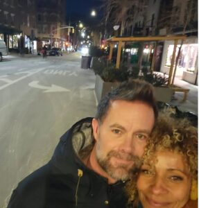 Michelle Hurd Instagram - Walking home Christmas night from my Mom's apartment... with my love @garretdillahunt ... silent NY streets.  Perfect ❤️
