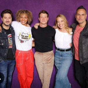Michelle Hurd Instagram - These people right here,  @terrymatalas , @jerilryan , and @edwardjspeleers,  make my heart swell!! Let's play some more  and tell more stories,  okay?!? ❤️🤞🏾