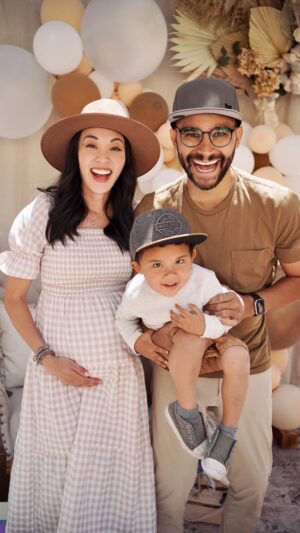 Michelle Kim McCoy Instagram - The best bunco birthday baby shower   brunch I’ve ever been to…and it was mine!! Thank you to everyone involved in making my dreams come true…gathering my people around good food, an interactive game & a neutral boho aesthetic! 🎲 🎂 💕