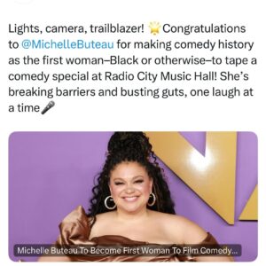 Michelle Buteau Instagram - I’m taping my Netflix special at Radio City Music Hall on June 6th. Let’s keep on pushing & making history, we’re too cute not to. Let’s fuq’n go!!!

ticket link in bio🖤