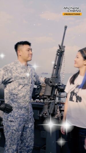 Michelle Chong Instagram - Ah Lian goes aboard a Navy warship to get shipped.😍 Guess which of these yandao officers is the lucky one in the end!😆👫🏻

You can be a lucky one too to win a once-in-a-lifetime ride on the @singaporenavy Fast Craft Utility and a ship tour on RSS Endeavour!!🤩 

LIKE, SHARE this post and TAG a friend you want to share the ride with! Do so by 17 Nov 2pm SG time to stand a chance to win! Winners will be contacted via DM. Tickets are valid for 19 Nov 12pm, T&Cs apply. 一 Fun风顺! 🛥️ 

#NV23 #PremiumLian