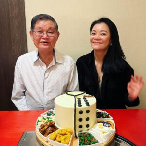 Michelle Chong Instagram - Happy birthday @papachongcooks ! May you be happy and healthy always and may you always enjoy cooking incredible feasts for us! 😁❤️ And thank you @bobthebakerboy @amayeezingg for the gorgeous cake - it was beyond all expectations! 😍 All that detail!🥺 Papa Chong was so surprised & happy! 🙏❤️🎂🎉