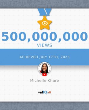 Michelle Khare Instagram - Thank you for half a billion views on YouTube 🥲. Every day I’m so blessed to have this job, and collaborate with such talented, kind, and supportive people. Here’s a sneak peek into the last WEEK of insanity at MKHQ. 🤯
