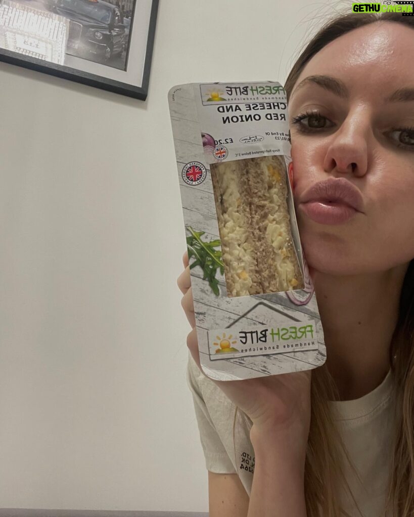 Michelle Mylett Instagram - cheese and onion sandwiches innit
