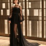 Michelle Wai Instagram - 掛住我把長頭髮嗎？😆 Jewelry: @emperorjewellery #英皇珠寶 #EmperorJewellery Gown: @victorchanstudio Makeup and Hair: MW Camera: @canonhongkong