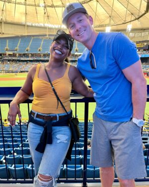 Mika Kleinschmidt Instagram - Wonderful Labor Day spending time with my bestie and partner in life. Had to leave my other baby at home but he got to play a lil ball😂🥰❤️. 

@raysbaseball @mrbreakinground @chuckitfetchgames @tampabaytimes @hgtv Special Thanks to @midflorida_creditunion